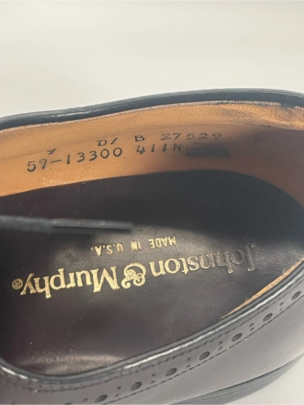 Johnston & Murphy Vintage Made in USA Wingtip Oxfords 9D